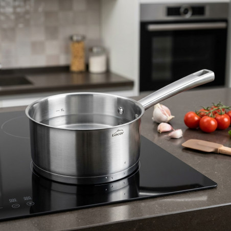 Casserole Inox droite Lacor, Capacité 1 Litres, 14 cm