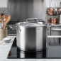 Marmite inox Lacor avec couvercle, Capacité 7 Litres, 24 cm