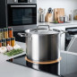 Marmite inox Lacor avec couvercle, Capacité 7 Litres, 24 cm