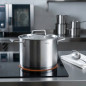 Marmite inox Lacor avec couvercle, Capacité 7 Litres, 24 cm