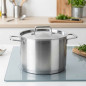 Marmite inox Lacor avec couvercle, Capacité 5,5 Litres, 22 cm