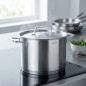 Marmite inox Lacor avec couvercle, Capacité 4,8 Litres, 20 cm