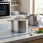 Olla inoxidable Lacor con tapa | Capacidad 2,5 Litros | 16 cm | Ollas inox | Utensilios de cocina