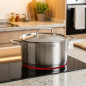  LACOR stainless saucepan with lid, Capacity 6.5 Liters, 26 cm