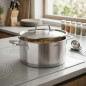 Pentola inox con coperchio LACOR, Capacità 5 Litri, 24 cm