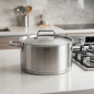 Pentola inox con coperchio LACOR, Capacità 5 Litri, 24 cm