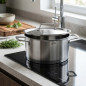Cacerola inoxidable Lacor con tapa | Capacidad 3 Litros | 20 cm | Cocina profesional | Cacerolas inox