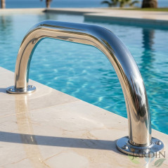  Stainless steel handle, Ø 43 mm bright polished tube, 1 Meter.