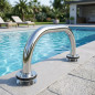 Barre d'appui 100 cm de piscine avec poignée en Acier Inoxydable, Balustrade de piscine