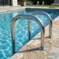 Barre d'appui 100 cm de piscine avec poignée en Acier Inoxydable, Balustrade de piscine