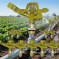 10 Stück Verstellbaren Sprinklern aus Messing und Zink 1/2'' | Reichweite 7-12,5 m | Durchfluss 9-20 Liter/Minute | Landwirts