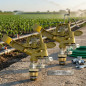 Pack 2 x 1/2" adjustable zinc brass irrigation sprinkler. Range 7-12.5 m. Flow rate 9 to 20 liters/minute Pack 2 x 1/2" adjustable zinc brass irrigation sprinkler. Range 7-12.5 m. Flow rate 9 to 20 liters/minute