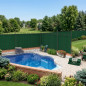 Schattierungsnetz 1 x 10 m | Sichtschutz für Terrasse oder Garten | Grünes Sichtschutznetz 90 g/m² | 90 % Schattierung