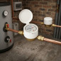 Hauswasserzähler mit Einzelanschluss 20 mm | 1-Zoll-Gewinde | Für Warmwasser Hauswasserzähler mit Einzelanschluss 20 mm | 1-Zoll-Gewinde | Für Warmwasser