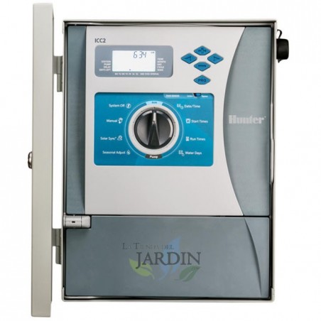 Controlador de irrigação elétrico Hunter ICC2 Metal, base de 8 estações, até 54 estações, sistema de irrigação automatizado
