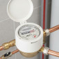 Contatore dell'acqua a getto singolo 13 mm | 1/2'' | Filettatura di ingresso 3/4'' | Filettatura di uscita 3/4'' | Per acqua cal Contatore dell'acqua a getto singolo 13 mm | 1/2'' | Filettatura di ingresso 3/4'' | Filettatura di uscita 3/4'' | Per acqua cal