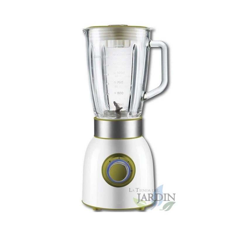 Blender 850 W 1,5 litre avec bol en verre - Puissant et idéal pour les smoothies et autres préparations.