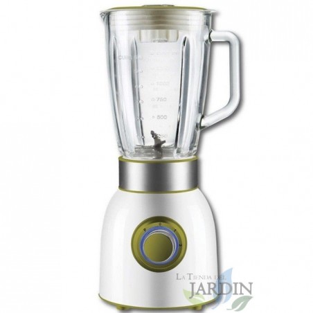 Liquidificador de vidro de 850 W e 1,5 litro com jarra de vidro
