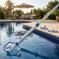 Teleskopstange aus Aluminium für Pools, 2,4 + 4,8 m | Kompatibel mit Laubkeschern, Poolreinigern und Bürsten | Clip-Befestigung Teleskopstange aus Aluminium für Pools, 2,4 + 4,8 m | Kompatibel mit Laubkeschern, Poolreinigern und Bürsten | Clip-Befestigung