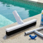 Escova reta para piscina de 33 cm | Limpeza eficiente do fundo, paredes e linha d'água | Encaixe com porca borboleta