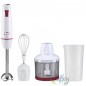 Mixeur Plongeant Thulos 500W, Cloche Anti-éclaboussures, Powerbell Plus, Easy-Click, Comprend des Fouets