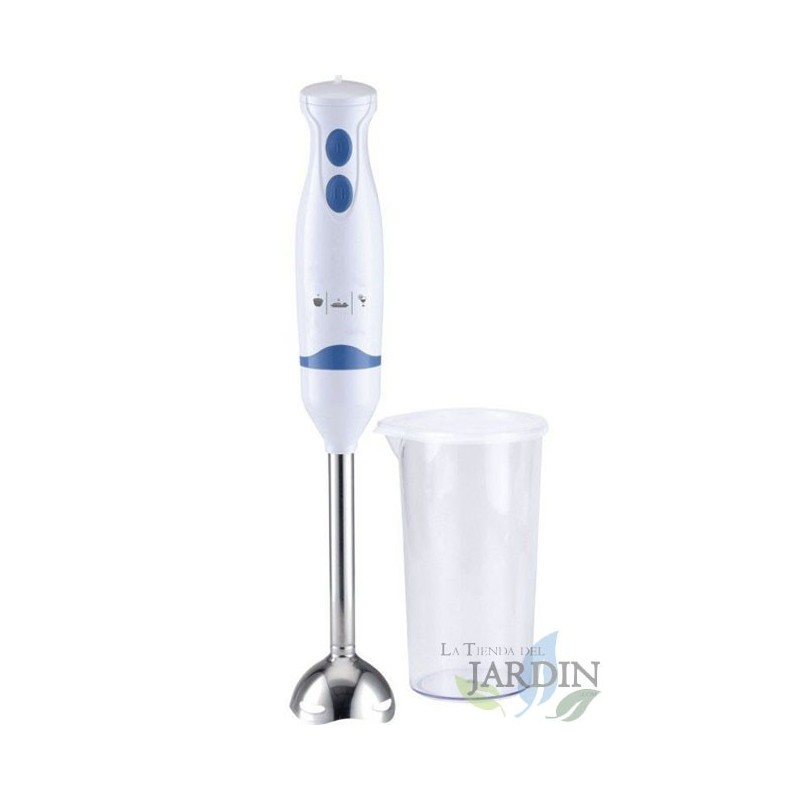 400 W Stabmixer aus Edelstahl mit 2 Geschwindigkeiten + Messbecher 400 W Stabmixer aus Edelstahl mit 2 Geschwindigkeiten + Messbecher