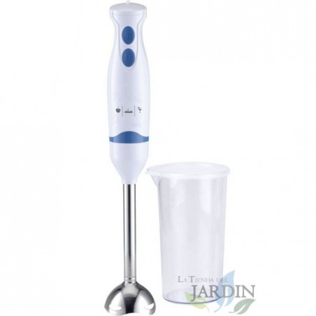  400 W Stabmixer aus Edelstahl mit 2 Geschwindigkeiten + Messbecher