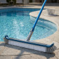 Spazzola per la pulizia della piscina da 50 cm | Ideale per fondo, pareti e linea di galleggiamento | Pulizia rapida