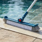 48cm Brush with Adjustable Handle (3 Positions) for Pool Cleaning | Ideal for Floors, Walls and Waterline