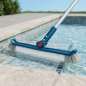 Escova de 48 cm com cabo ajustável (3 posições) para limpeza de piscinas | Ideal para fundos, paredes e linha d'água