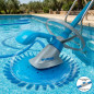 Limpador de piscina hidráulico por sucção | Compatível com piscinas de até 8 x 4 metros | Limpeza eficaz do fundo