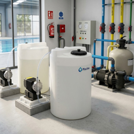  Zylindrischer Behälter aus Polyethylen zum Dosieren, 500 L (Ø 800 mm, Höhe 1.200 mm)