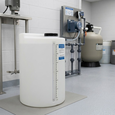  Zylindrischer Behälter aus Polyethylen zum Dosieren, 350 L (Ø 660 mm, Höhe 1.165 mm)