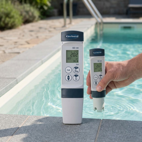 Medidor portátil de salinidade e temperatura de piscina SD 90 | Testador de água de piscina