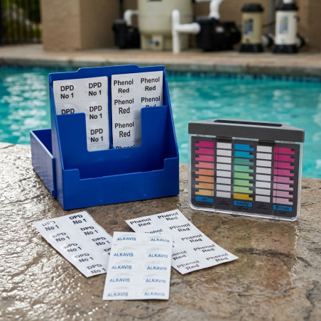 Cassa Pooltester, analizzatore di bromo, alcalinità e pH libero.