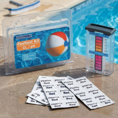 Pooltester Schwimmbad-Set: Chlor- und pH-Wert-Analysator | Präzise Wassermessung