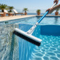 Brosse droite pour piscines, largeur 330 mm pour piscines, fixation par clip