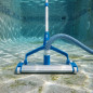 Aluminium-Poolreiniger 45 cm mit vier Rädern | Schleppbürste, 1 1/2"-Schlauchanschluss Aluminium-Poolreiniger 45 cm mit vier Rädern | Schleppbürste, 1 1/2"-Schlauchanschluss