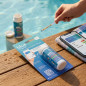 Bandelettes de test d'eau de piscine 5 en 1 avec prescription via application | Lot de 50 | Analyse de l'eau de piscine Bandelettes de test d'eau de piscine 5 en 1 avec prescription via application | Lot de 50 | Analyse de l'eau de piscine