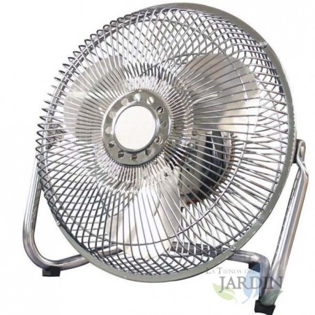 Ventilateur de sol métallique 9'' 23 cm, 38 W, 3 niveaux de ventilation, intérieur et extérieur, ventilateur puissant