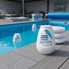 8 Stück Poolüberwinterungsmittel - Vollständige Wasserbehandlung für den Pool während des Winters mit integriertem Dosiergerät