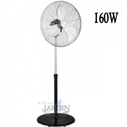 Ventilador de pé de 20" e 160 W com 3 velocidades e altura ajustável