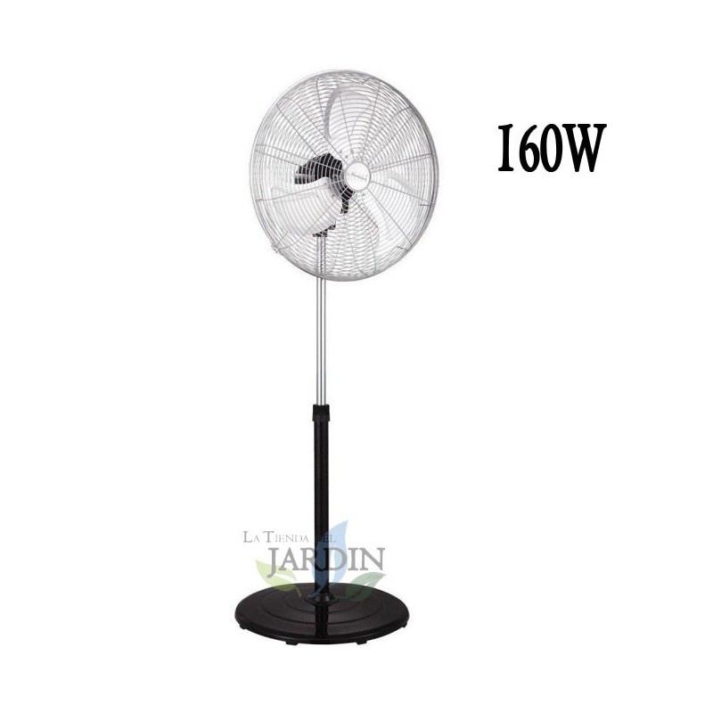 Ventilatore da terra da 20" e 160 W con 3 velocità e altezza regolabile