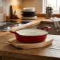 LACOR Red Round Iron Saucepan, 720 ml - 18.5 x 3 cm LACOR Red Round Iron Saucepan, 720 ml - 18.5 x 3 cm