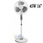 Ventilador de Pie 16" 45W, 3 Velocidades y Altura Regulable, Color Gris - Frescura y Comodidad Personalizada Ventilador de Pie 16" 45W, 3 Velocidades y Altura Regulable, Color Gris - Frescura y Comodidad Personalizada