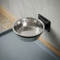 Comedero Bebedero para Perros 2,8 L | Acero Inoxidable | Soporte de Pared | 25 x 26 x 8,2 cm