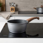 LACOR Stilo Cast Aluminum Straight Saucepan, Grey, 1.2 Liters - 16 x 7.5 cm