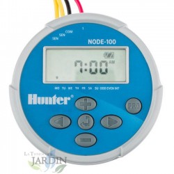 Kit Programador de riego a pilas NODE100 Hunter + Electroválvula PGV100 9V 1", solución completa para riego