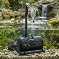 Pompe fontaine submersible 4000 l/h pour bassins avec jeux d'eau et filtration