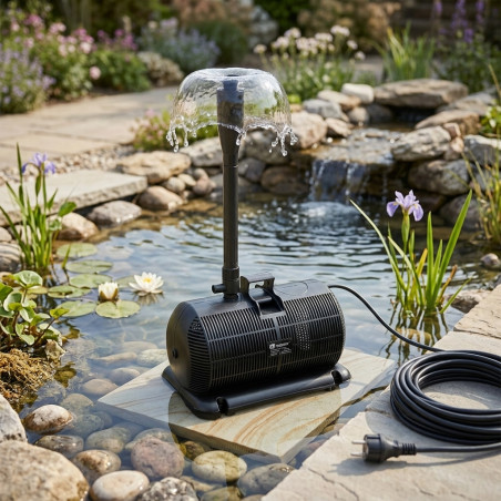 Tauchpumpe  800 l/h für Teiche mit Wasserspielen und Filterung